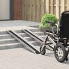 vidaXL Rampa pre vozíky 2 pcs Čierna 184,5 x 18,5 x 5 cm Hliník