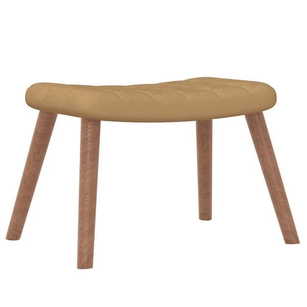 vidaXL Hojdacie kreslo s podnožkou, hned&eacute;, zamat