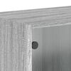 vidaXL Bočná skrinka so sklenenými dvierkami sivá sonoma 68,5x37x35 cm