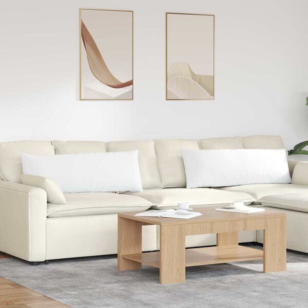 vidaXL Vank&uacute;&scaron;e na pohovku 2 pcs Biela 120 x 40 cm l&aacute;tka