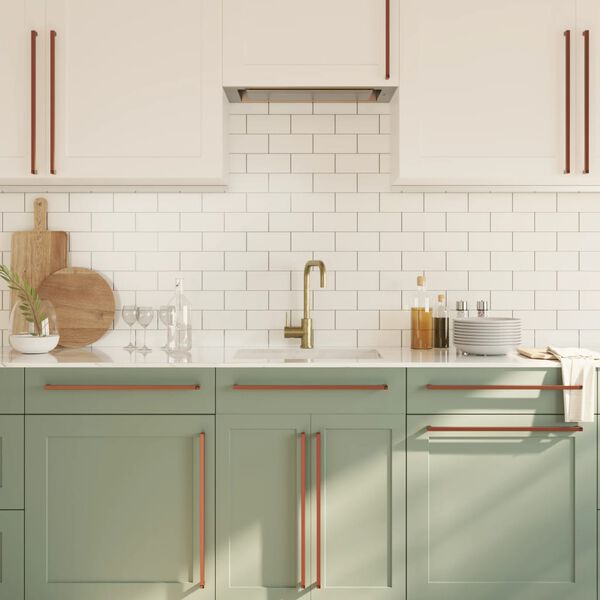 vidaXL Rukov&auml;te na skrinku 20 ks bronzov&eacute; 480 mm nehrdzavej&uacute;ca oceľ