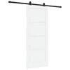 vidaXL Posuvn&eacute; dvere Biela a čierna 83 x 202 cm Borovicov&yacute; mas&iacute;v