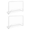 vidaXL Futbalov&eacute; br&aacute;nky so sieťami 2 ks 182x61x122 cm oceľov&eacute; biele