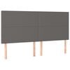 vidaXL Čelo postele siv&eacute; 200x5x118/128 cm umel&aacute; koža