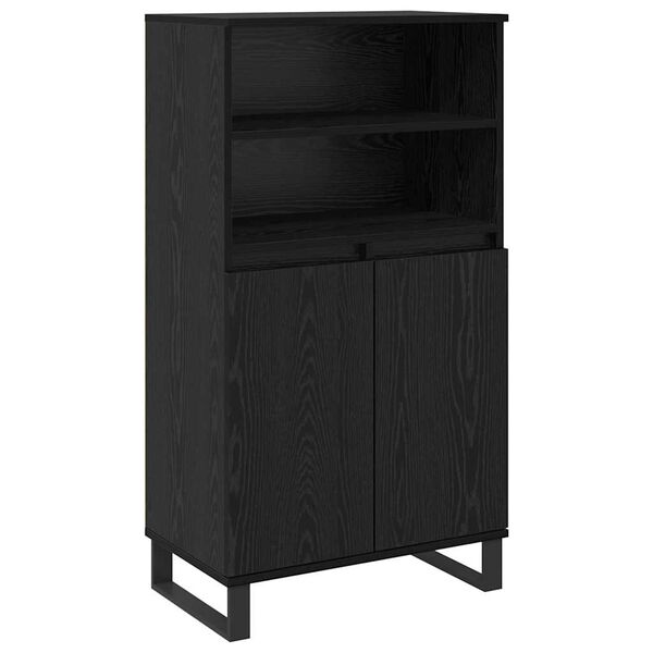 vidaXL Highboard Čierna 60 x 36 x 110 cm Kompozitn&eacute; drevo