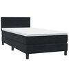 vidaXL Posteľn&yacute; r&aacute;m boxspring s matracom čierny 90x210 cm zamat