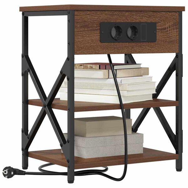 vidaXL Nočn&yacute; stol&iacute;k Hned&yacute; dub 41 x 31 x 51 cm Kompozitn&eacute; drevo