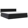vidaXL Postel s &uacute;ložn&yacute;m prostorem a matrac&iacute; Čierna 200 x 200 cm