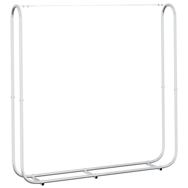 vidaXL Reg&aacute;l na krbov&eacute; drevo 150x25x150 cm, pozinkovan&aacute; oceľ