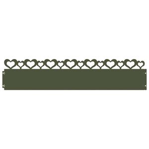 vidaXL Obrubn&iacute;ky tr&aacute;vnika 10 ks 103 x 0,05 x 22 cm Oceľ Olivovo zelen&aacute;