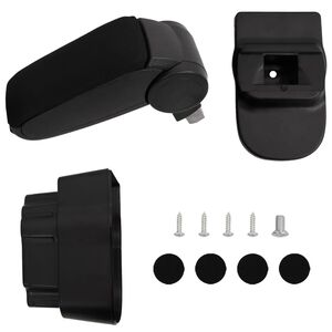 vidaXL Lakťov&aacute; opierka do auta čierna 12x37x(31-48) cm ABS