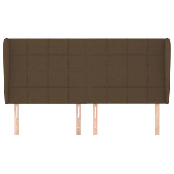 vidaXL Čelo postele so záhybmi tmavohnedé 183x23x118/128 cm látka