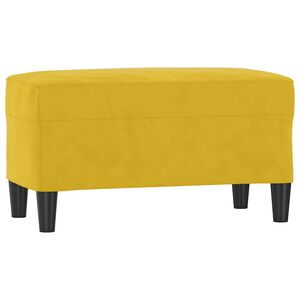 vidaXL Lavička žlt&aacute; 70x35x41 cm zamat