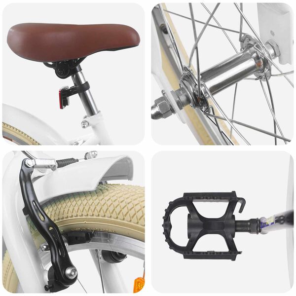 vidaXL Detsk&eacute; Kolo 18 Palcov pre deti od 5 do 7 rokov Biela