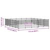 VidaXL 20-panelová klietka pre domáce zvieratá čierna 35x35 cm oceľ