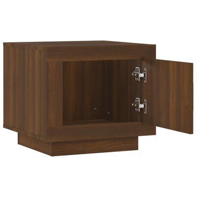 vidaXL Konferenčný stolík hnedý dub 51x50x45 cm spracované drevo