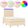 vidaXL Posteľ boxsping s matracom a LED kr&eacute;mov&aacute; 120x200 cm l&aacute;tka