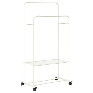 vidaXL Ve&scaron;iak na oblečenie Biela 80 x 53 x 156 cm