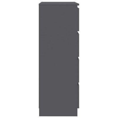 vidaXL Komoda, sivá 60x35x98,5 cm, kompozitné drevo