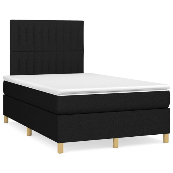 vidaXL Boxspring posteľ s matracom čierny 120x200 cm l&aacute;tka