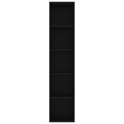 vidaXL Knižnica, čierna 40x30x189 cm, kompozitné drevo