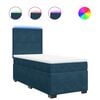 vidaXL Posteľn&yacute; r&aacute;m boxsping s matracom modr&yacute; 80x200 cm zamat