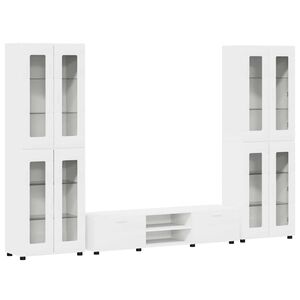 vidaXL Zostava TV skriniek FLORIN 3 pcs Biela Kompozitn&eacute; drevo