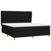 vidaXL Posteľn&yacute; r&aacute;m boxspring s matracom čierny 160x200 cm l&aacute;tka