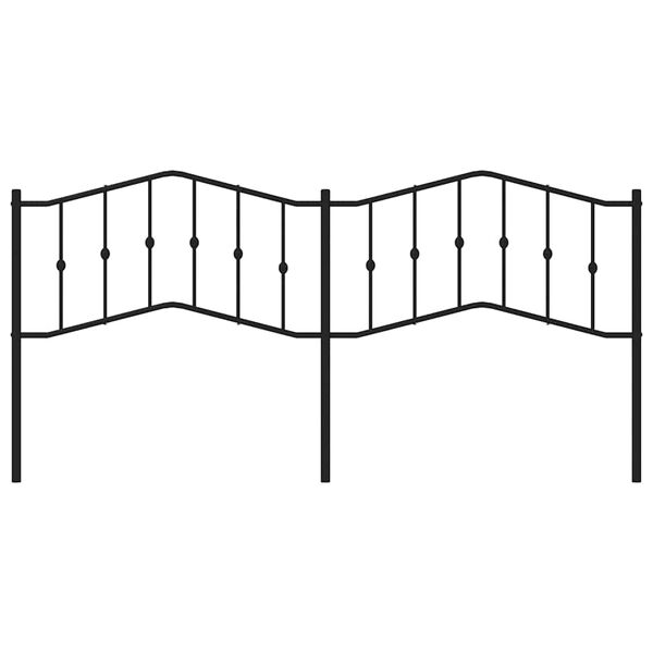 vidaXL Kovov&eacute; n&aacute;hradn&eacute; čelo postele čierne 193 cm