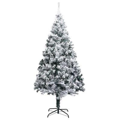 vidaXL Umelý vianočný stromček, zasnežený, zelený 180 cm, PVC