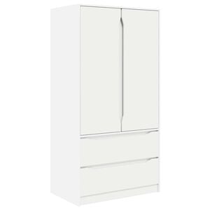 vidaXL &Scaron;atn&aacute; skriňa Biely 79,5 x 49 x 156 cm Kon&scaron;truovan&eacute; drevo