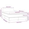 vidaXL Boxspring posteľ s matracom kr&eacute;mov&yacute; 120x200 cm l&aacute;tka