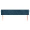 vidaXL Čelo postele so z&aacute;hybmi tmavomodr&aacute; 203x23x78/88 cm zamat