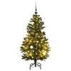 vidaXL Umel&yacute; v&yacute;klopn&yacute; vianočn&yacute; stromček 150 LED a sada g&uacute;ľ 120 cm