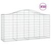 vidaXL Obl&uacute;kov&yacute; gabi&oacute;nov&yacute; k&ocirc;&scaron; 50ks 200x50x100/120cm pozinkovan&eacute; železo