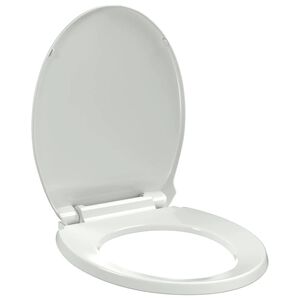 vidaXL WC sedadlo, pomal&eacute; skl&aacute;panie, biele, ov&aacute;lne