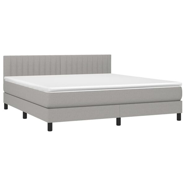 vidaXL Boxspring posteľ s matracom bledosiv&aacute; 180x200 cm l&aacute;tka