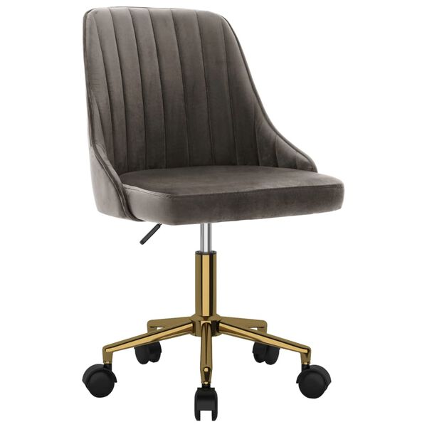 vidaXL Otočn&eacute; jed&aacute;lensk&eacute; stoličky 6 ks tmavo&scaron;ed&eacute; zamat