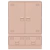 vidaXL Vysoká skrinka ružová 67x39x95 cm oceľová