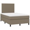 vidaXL Boxspring posteľ s matracom sivohned&aacute; 120x190 cm l&aacute;tka
