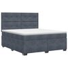 vidaXL Posteľ boxspring s matracom Tmavosiv&aacute; 140 x 190 cm Zamat