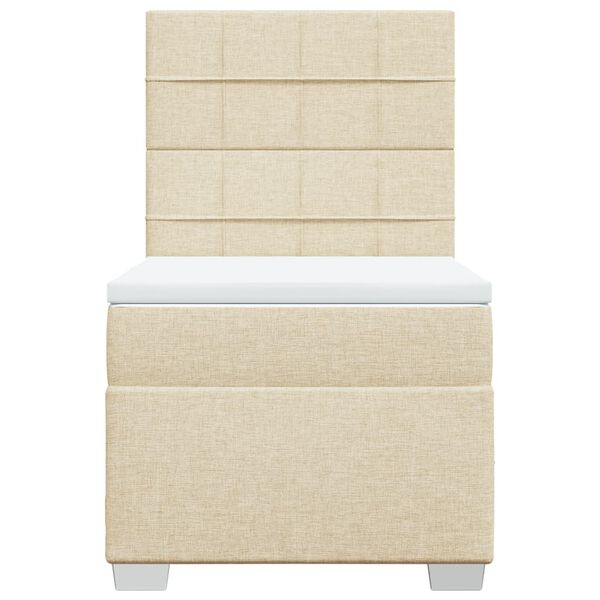 vidaXL Boxspring posteľ s matracom kr&eacute;mov&aacute; 100x200 cm l&aacute;tka