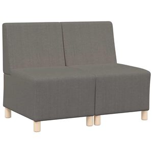 vidaXL Bezrúčková modulárna sofa jednotka 2 pcs Svetlosivá