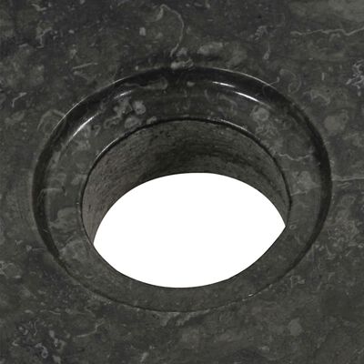 vidaXL Kúpelňová skrinka s čiernym mramorovým umývadlom tíkový masív