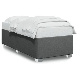 vidaXL Posteľ bez matraca tmavosiv&aacute; 90x190 cm l&aacute;tka