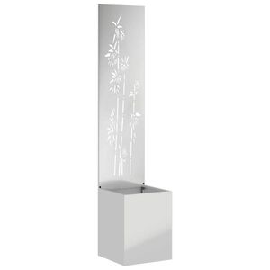 vidaXL Z&aacute;hradn&aacute; clona na s&uacute;kromie Kvetinov&yacute; Strieborn&aacute; 32 x 140 cm