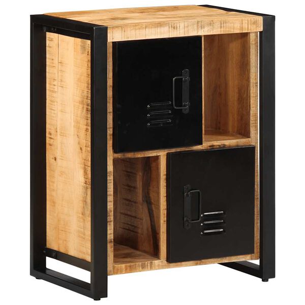 vidaXL Komoda 55x35x70 cm, surov&yacute; mangov&yacute; mas&iacute;v