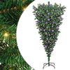 vidaXL Obr&aacute;tan&yacute; umel&yacute; vianočn&yacute; stromček s guličkami Zelen&aacute; 180 cm PVC