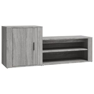 vidaXL Botn&iacute;k siv&yacute; dub sonoma 130x35x54 cm spracovan&eacute; drevo