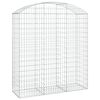 vidaXL Obl&uacute;kov&yacute; gabionov&yacute; k&ocirc;&scaron; 150x50x160/180 cm pozinkovan&eacute; železo